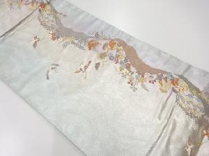 アンティーク　花鳥模様織出し袋帯（材料）